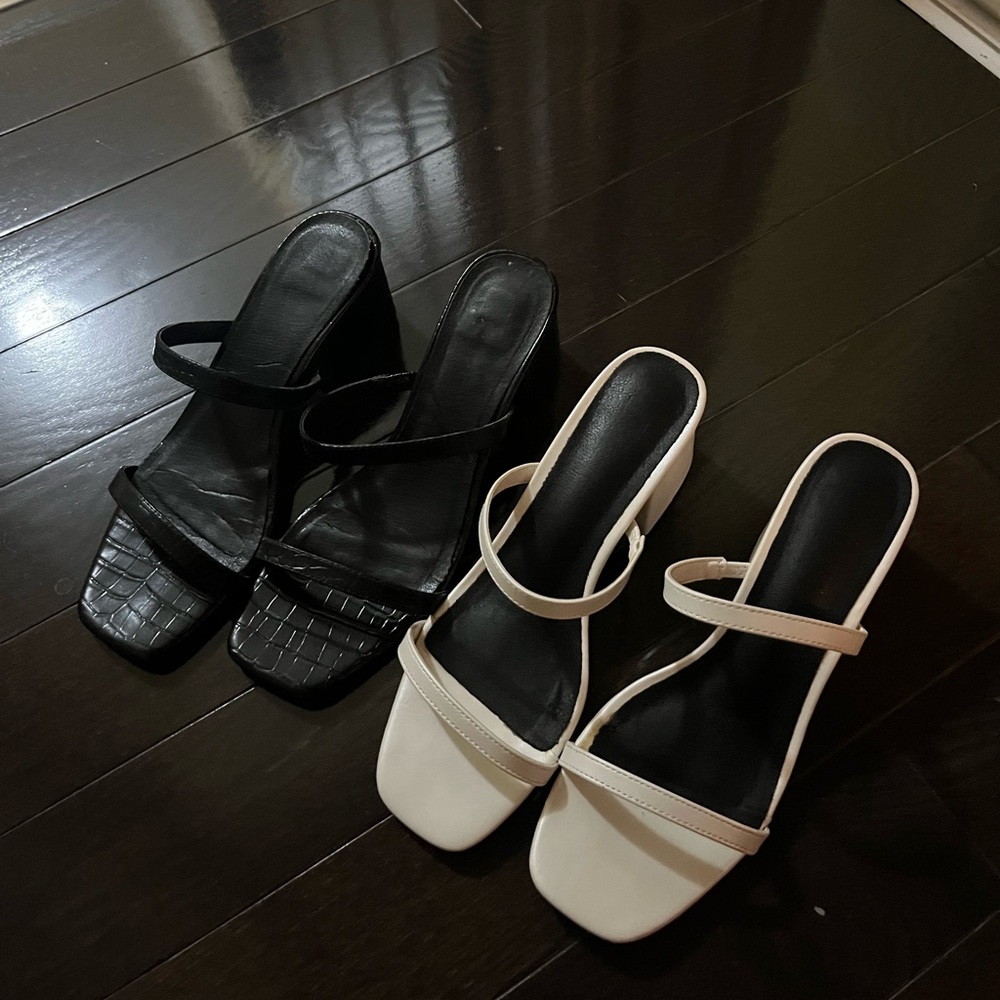 Black Therapy Block Heels